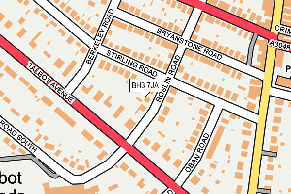 BH3 7JA map - OS OpenMap – Local (Ordnance Survey)