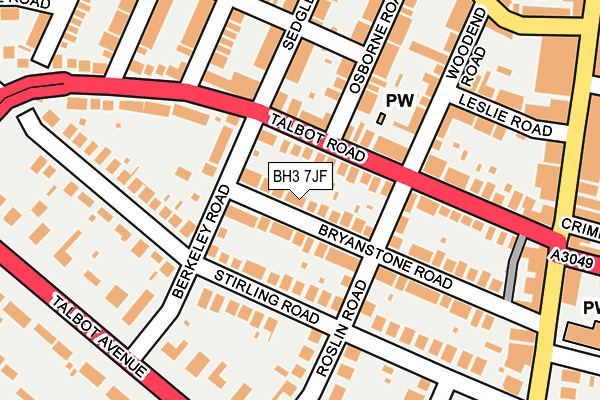 BH3 7JF map - OS OpenMap – Local (Ordnance Survey)