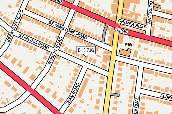 BH3 7JG map - OS OpenMap – Local (Ordnance Survey)