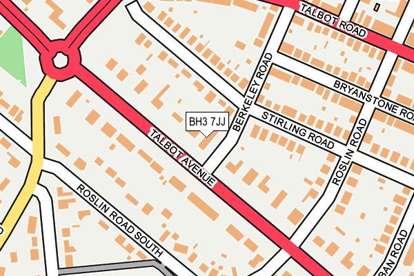 BH3 7JJ map - OS OpenMap – Local (Ordnance Survey)