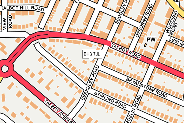 BH3 7JL map - OS OpenMap – Local (Ordnance Survey)