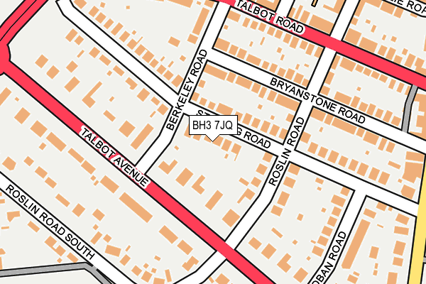 BH3 7JQ map - OS OpenMap – Local (Ordnance Survey)