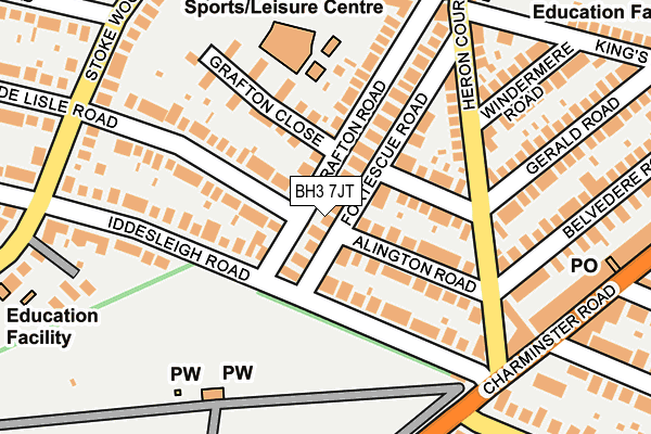 BH3 7JT map - OS OpenMap – Local (Ordnance Survey)