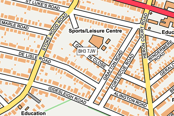 BH3 7JW map - OS OpenMap – Local (Ordnance Survey)