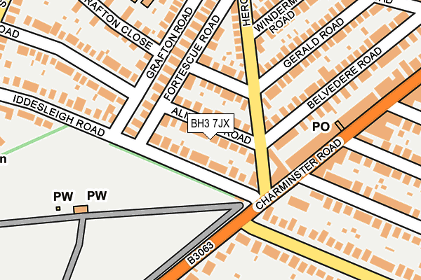 BH3 7JX map - OS OpenMap – Local (Ordnance Survey)