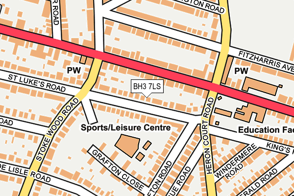 BH3 7LS map - OS OpenMap – Local (Ordnance Survey)