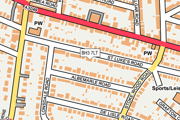 BH3 7LT map - OS OpenMap – Local (Ordnance Survey)