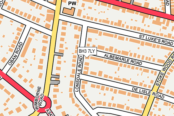 BH3 7LY map - OS OpenMap – Local (Ordnance Survey)