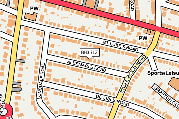 BH3 7LZ map - OS OpenMap – Local (Ordnance Survey)