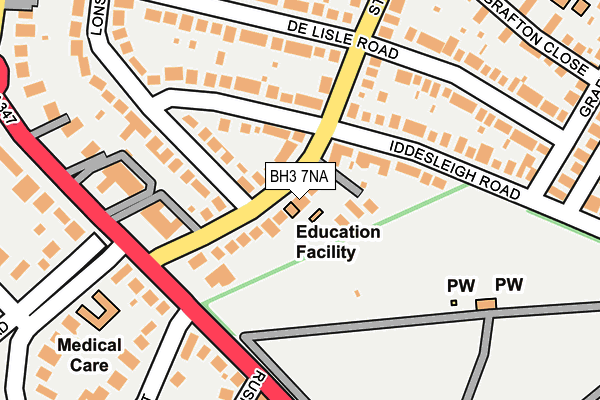 BH3 7NA map - OS OpenMap – Local (Ordnance Survey)