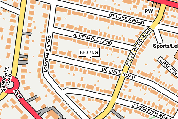 BH3 7NG map - OS OpenMap – Local (Ordnance Survey)