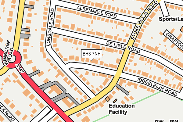 BH3 7NH map - OS OpenMap – Local (Ordnance Survey)