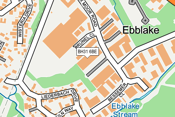 BH31 6BE map - OS OpenMap – Local (Ordnance Survey)
