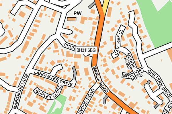 BH31 6BG map - OS OpenMap – Local (Ordnance Survey)