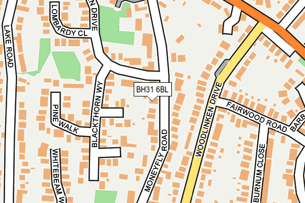 BH31 6BL map - OS OpenMap – Local (Ordnance Survey)