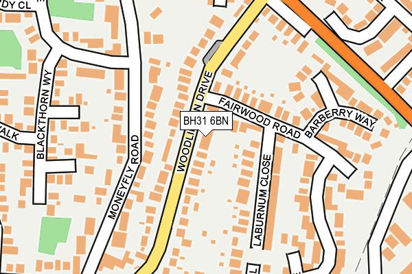 BH31 6BN map - OS OpenMap – Local (Ordnance Survey)