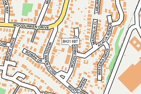 BH31 6BT map - OS OpenMap – Local (Ordnance Survey)
