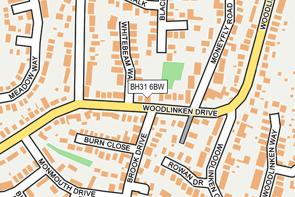 BH31 6BW map - OS OpenMap – Local (Ordnance Survey)