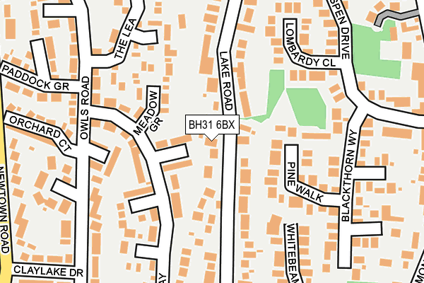 BH31 6BX map - OS OpenMap – Local (Ordnance Survey)