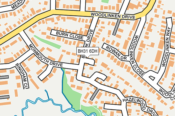 BH31 6DH map - OS OpenMap – Local (Ordnance Survey)