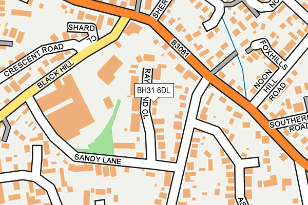BH31 6DL map - OS OpenMap – Local (Ordnance Survey)
