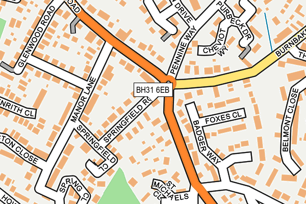 BH31 6EB map - OS OpenMap – Local (Ordnance Survey)
