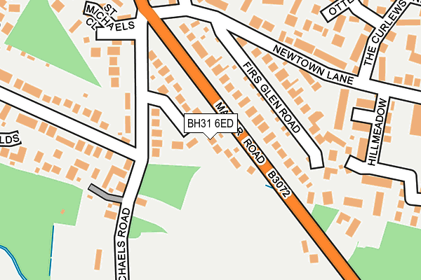 BH31 6ED map - OS OpenMap – Local (Ordnance Survey)