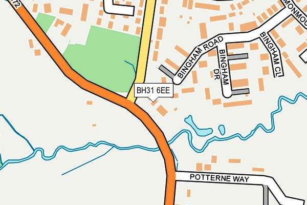 BH31 6EE map - OS OpenMap – Local (Ordnance Survey)