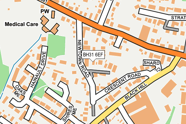 BH31 6EF map - OS OpenMap – Local (Ordnance Survey)