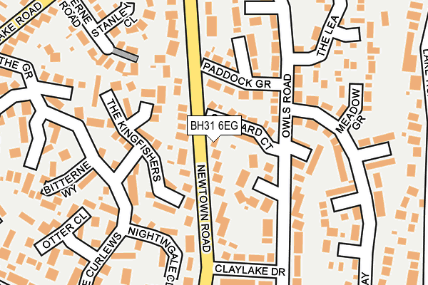 BH31 6EG map - OS OpenMap – Local (Ordnance Survey)