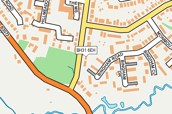 BH31 6EH map - OS OpenMap – Local (Ordnance Survey)