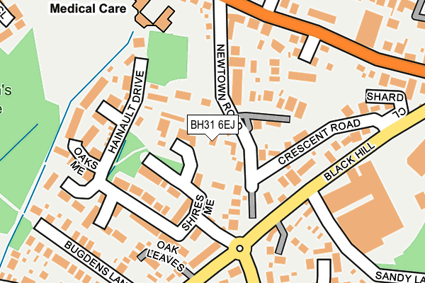 BH31 6EJ map - OS OpenMap – Local (Ordnance Survey)