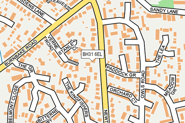 BH31 6EL map - OS OpenMap – Local (Ordnance Survey)