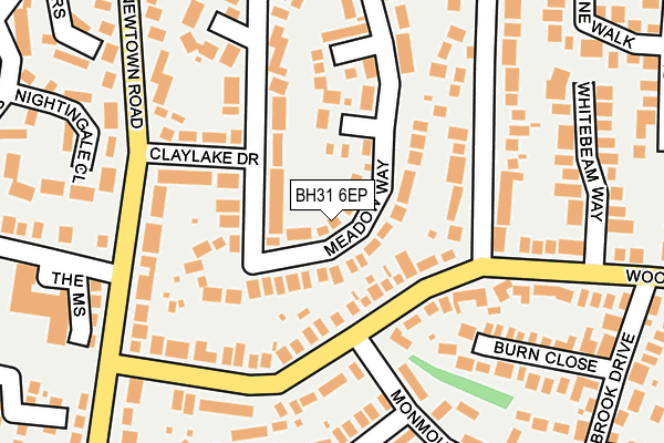 BH31 6EP map - OS OpenMap – Local (Ordnance Survey)