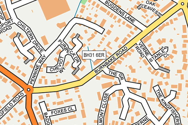 BH31 6ER map - OS OpenMap – Local (Ordnance Survey)