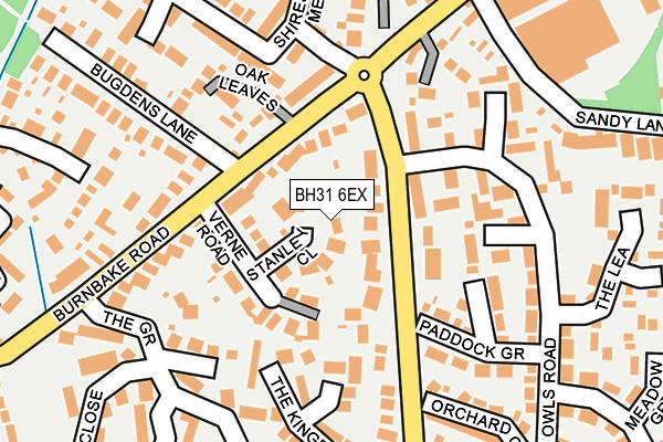 BH31 6EX map - OS OpenMap – Local (Ordnance Survey)