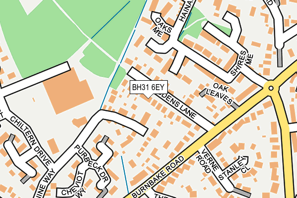 BH31 6EY map - OS OpenMap – Local (Ordnance Survey)