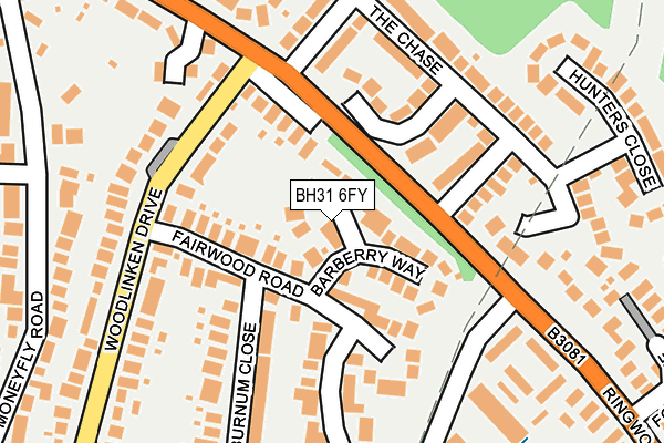 BH31 6FY map - OS OpenMap – Local (Ordnance Survey)