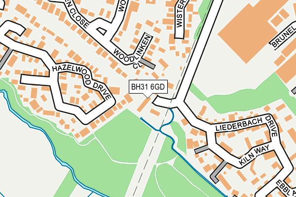 BH31 6GD map - OS OpenMap – Local (Ordnance Survey)