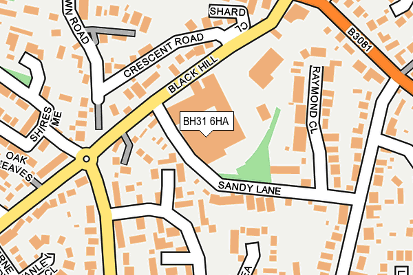 BH31 6HA map - OS OpenMap – Local (Ordnance Survey)