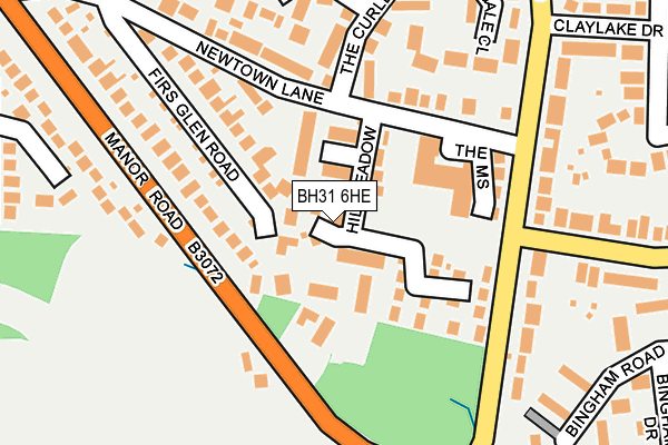 BH31 6HE map - OS OpenMap – Local (Ordnance Survey)