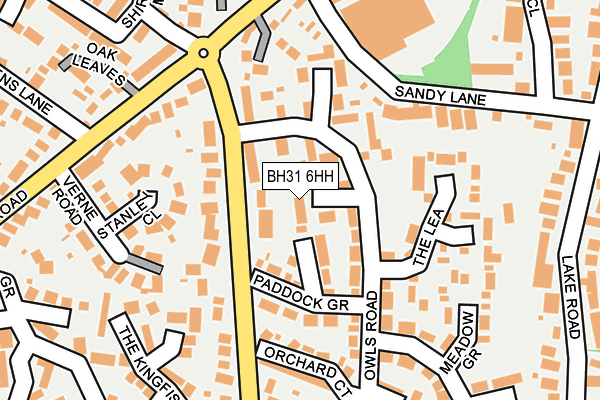 BH31 6HH map - OS OpenMap – Local (Ordnance Survey)
