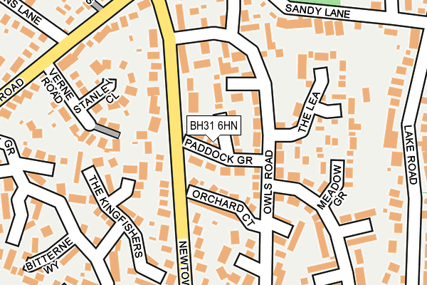 BH31 6HN map - OS OpenMap – Local (Ordnance Survey)
