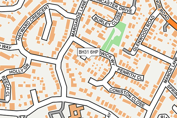 BH31 6HP map - OS OpenMap – Local (Ordnance Survey)