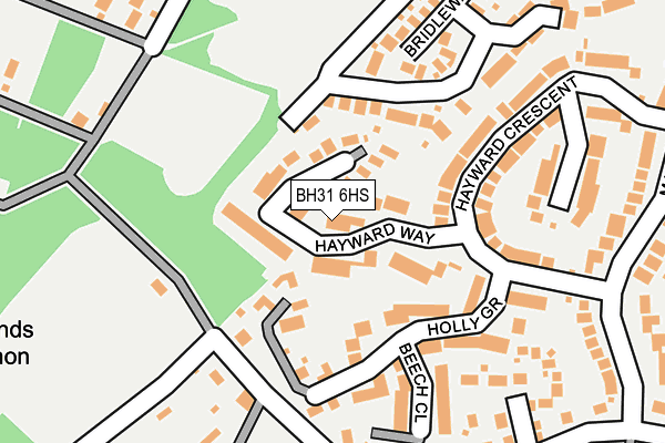 BH31 6HS map - OS OpenMap – Local (Ordnance Survey)