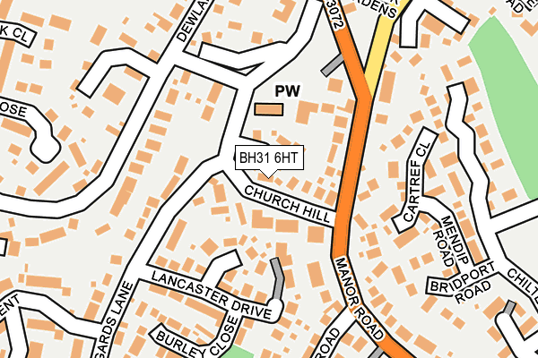 BH31 6HT map - OS OpenMap – Local (Ordnance Survey)