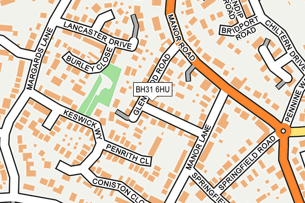 BH31 6HU map - OS OpenMap – Local (Ordnance Survey)
