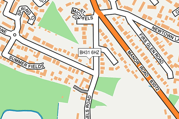 BH31 6HZ map - OS OpenMap – Local (Ordnance Survey)