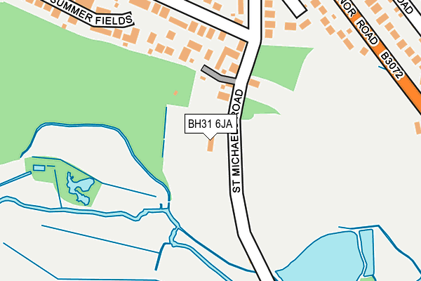 BH31 6JA map - OS OpenMap – Local (Ordnance Survey)