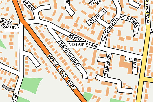 BH31 6JB map - OS OpenMap – Local (Ordnance Survey)